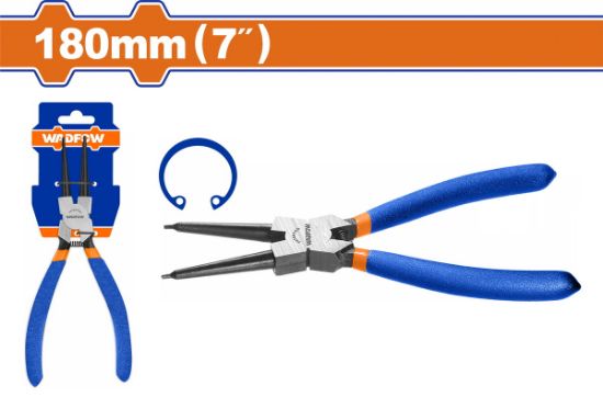 7" (180 mm) بانسة سكمون راس جاس داخلي - Box (6 pcs) - Straight head circlip Plier