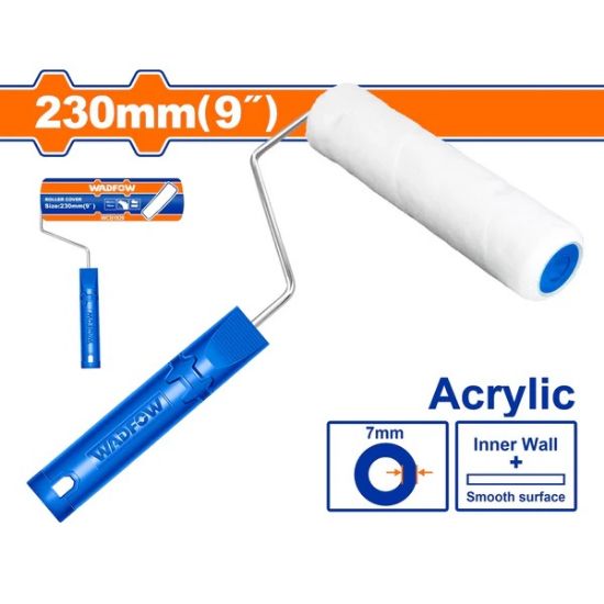 9" Fibre height:7mm Acrylic مسكة رول دهان مع خرطوشة - Box (20 pcs) - Material:Acrylic
