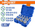 14 Pcs (1/4"-3/8"-1/2")  طقم طربوش منجم  - Box (5 pcs) - 14 Pcs E-type socket set
