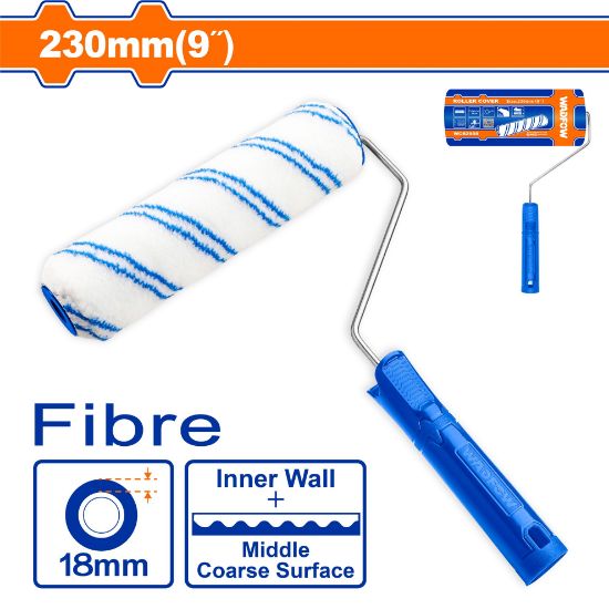 9" Fibre height:18mm Micro fibre مسكة رول دهان مع خرطوشة - CTN (40 pcs) - Material: Micro fibre