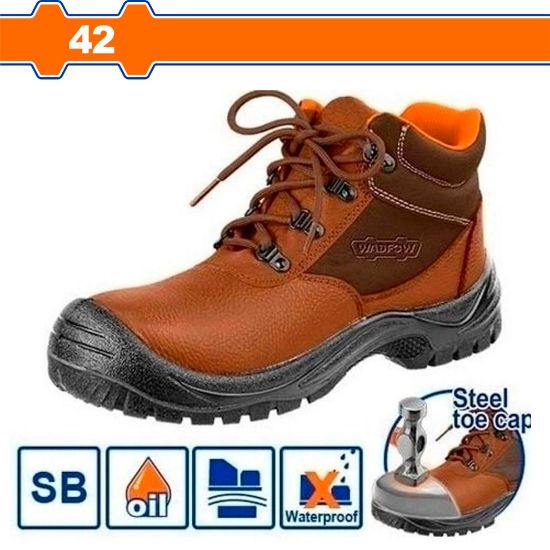 42 بوط عمال مع حماية للاصابع بني - Pcs - Foot protection