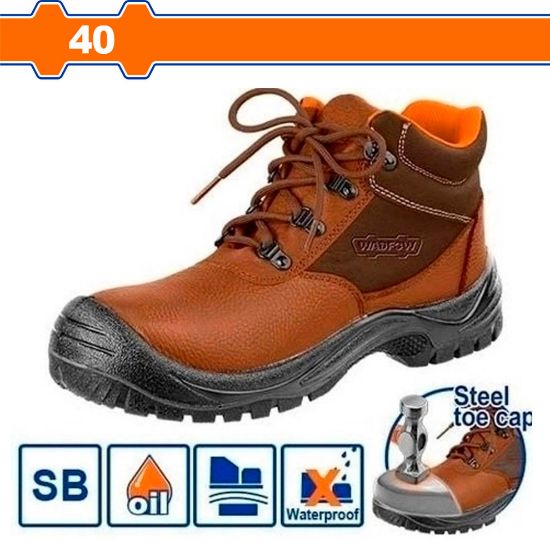 40 بوط عمال مع حماية للاصابع بني - Pcs - Foot protection