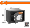 (H25XW35XD25)cm  خزنة حديد - Pcs - Extenal dimensions(H*W*D):10"*14*10"(25*35*25cm)
