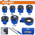 9 Pcs طقم تقلوز قساطل  - Pcs - 9 Pcs pipe threading set