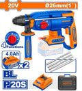 20V 2Batt 4Ah+Char+Box (26 mm) BL SDS مقدح برم وتكسير - Pcs - Brushless motor