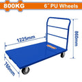 800 Kgs (1225x760x860)mm  عرباية بلاطة اربع دواليب - Pcs - Capacity: 800kgs