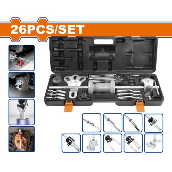 26Pcs طقم ميكانيك مطرقة سحب  - Pcs - 26 Pcs slide hammer puller set