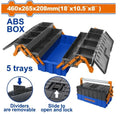 35kg (18x10.5x8)" ABS+PA شنطة عدة خمس طبقات بلاستك مقوى - Pcs - Plastic tool box(5 trays)