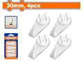 4Pcs 30mm  تعليقة صور بلاستك دق - CTN (40 pcs) - Hardwall hangers