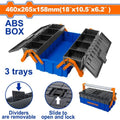 30 kg (18x10.5x6.2)" ABS+PA شنطة عدة ثلاث طبقات بلاستك مقوى - Pcs - Plastic tool box(3 trays)