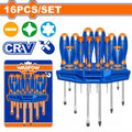 16 Pcs  CR-V   طقم مفكات كوتشوك  - Box (5 pcs) - 16 Pcs Screwdriver set