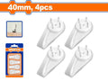4Pcs 40mm  تعليقة صور بلاستك دق - CTN (40 pcs) - Hardwall hangers