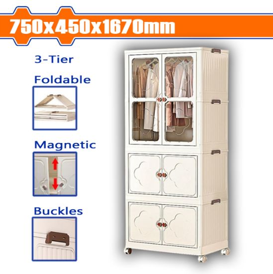 (750x450x1670)mm خزانة ملابس قابلة للطي - Pcs - Foldable cabinet and wardrobe