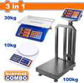 3Pcs 10kg-30g-100kg طقم موازين    - Pcs - 3 Pcs electronic scale set