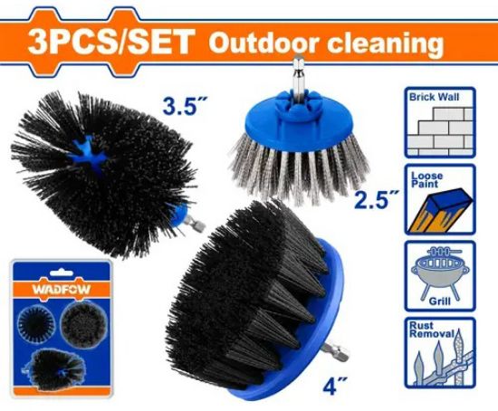 3 Pcs    طقم فراشي للتنظيف الخارجي - Box (3 pcs) - 3 Pcs/set