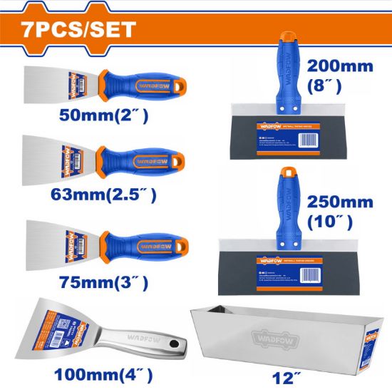 7Pcs طقم مشاحيف مع صنية للمعجون - Pcs - Include: