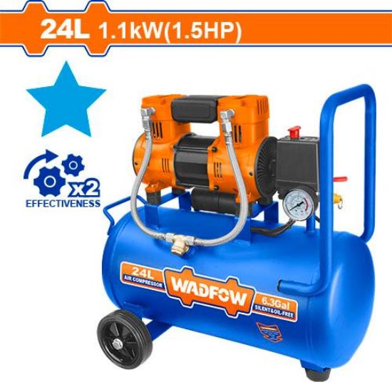 24L 2×1100W (1.5HP) كومبرسور هواء كاتم - Pcs - Voltage:220-240V~50Hz