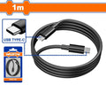 1m  USB type-A to type-C cable   كابل - Pcs - USB type-C to type-C cable