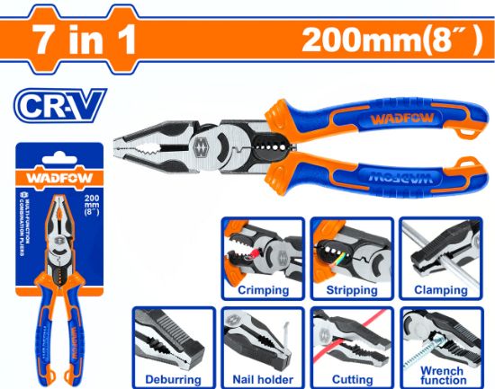 8"  7 in 1  بانسة  صناعية - Box (6 pcs) - 7-in-1 Multi-function combination pliers