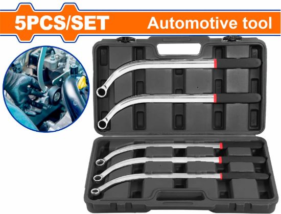مجموعة مفاتيح لفك بكرات المحركات  5Pcs - Pcs - 5 Pcs damper pulley wrench set