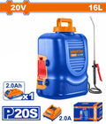 20V 1Batt 2Ah + Char 24.8 Bar 3.2L/min مرشة مبيدات على البطارية سرعتان - Pcs - 16L Battery Sprayer