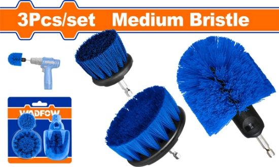 3 Pcs Medium bristle brush set - Box (4 pcs) - 3Pcs medium bristle brush set
