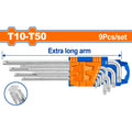 9Pcs T10-T50 طقم منجم اكسترا طويل - Box (6 pcs) -