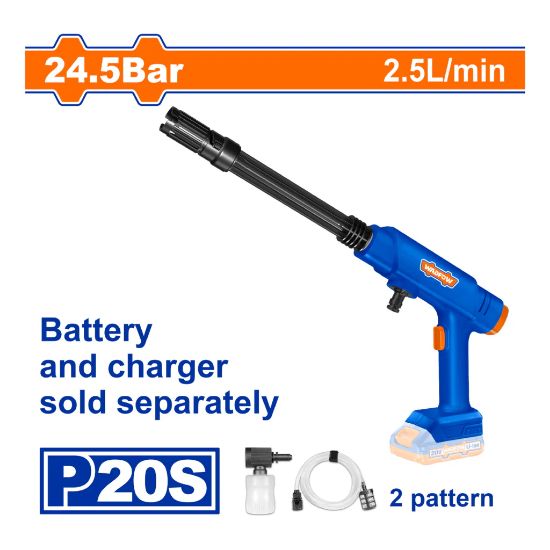 20V 24.5Bar  فرد غسيل بوز رفيع بطارية - Pcs - Voltage: 20V