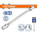 (12-13)mm مفتاح طربوش من الميلتين متحرك - Box (12 pcs) - Double end flexible head wrench with 12 points socket