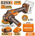 25V 2Batt 4Ah+Box 1260W BL صاروخ بطارية - Pcs