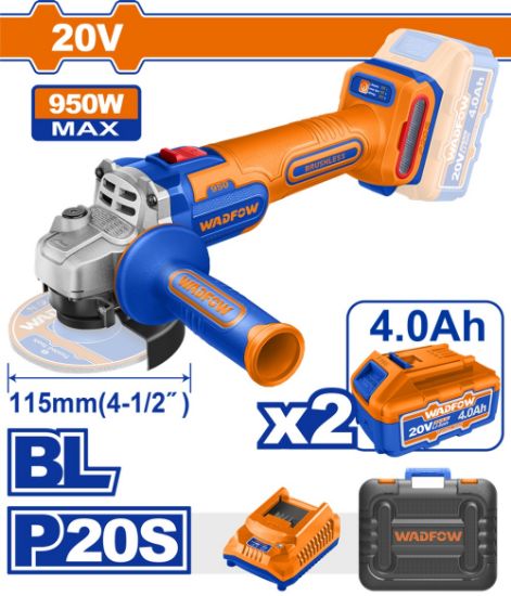 20V 2Batt 4Ah + Char + Box  BL950W   صاروخ على البطارية - Pcs - Brushless motor