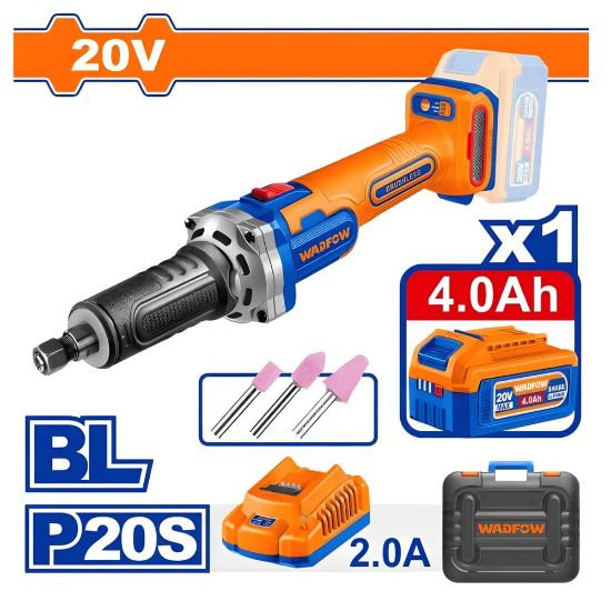 20V 1Batt 4Ah + Char + Box 6mm  صاروخ جلخ وحفر صناعي - Pcs - Brushless Motor
