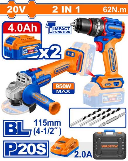 20V 2Batt 4A+Char+Box BL مجموعة صاروخ+مقدح - Pcs - Voltage:20V