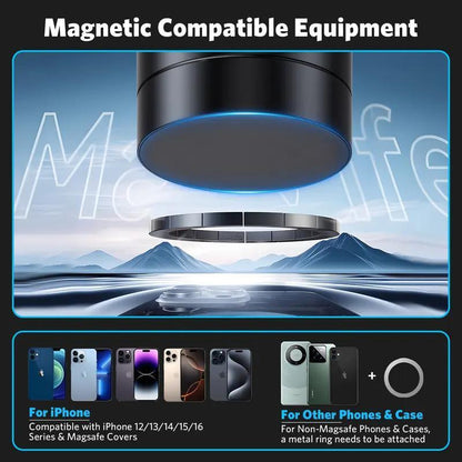 Lionorth Magnetic Phone Holder Stand, Adjustable & Foldable, Strong Suction Cup, Vacuum Adsorption, Portable Multifunctional Mobile Phone Stand for Car & Multi-Scene Use Vacuum Magnetic