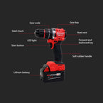 18V Small Electric Drill 150N.M Brushless Cordless Impact Drill of Decoration Team Uses  Battery Power Tool